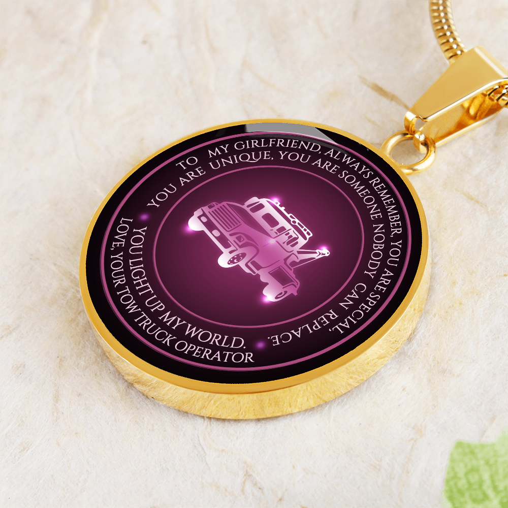 To My Girlfriend Luxury Circle Necklace