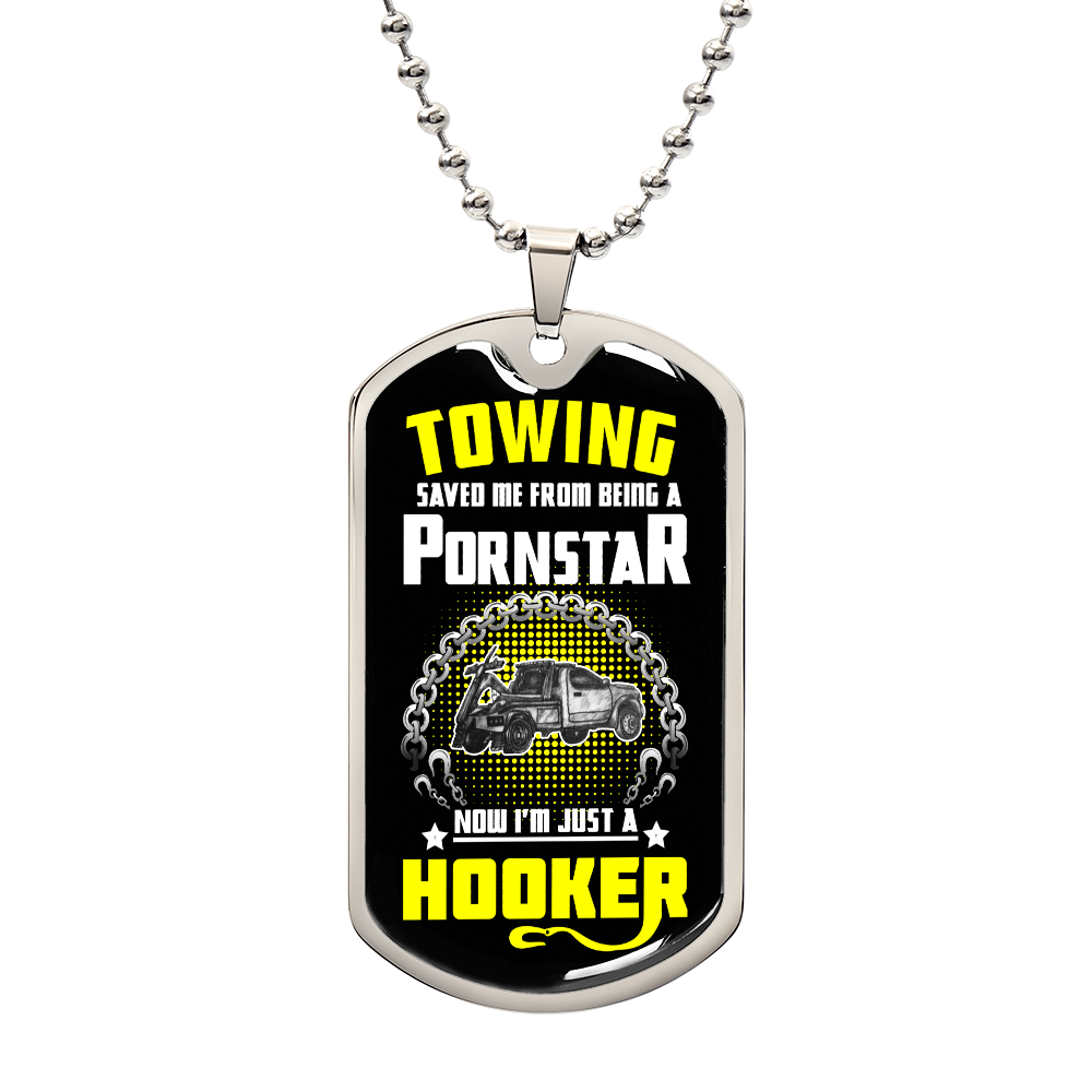 Funny Towing Luxury Dog Tag Chain