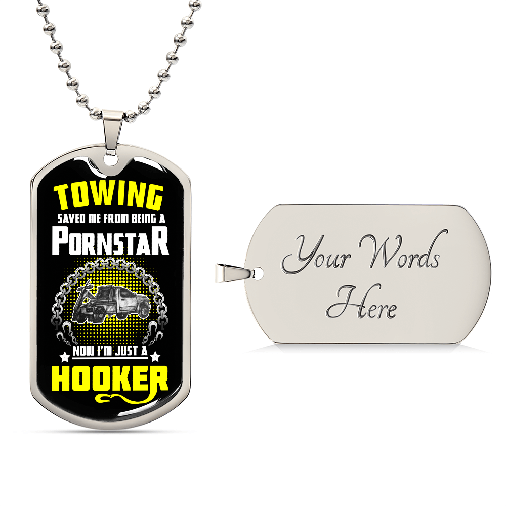 Funny Towing Luxury Dog Tag Chain