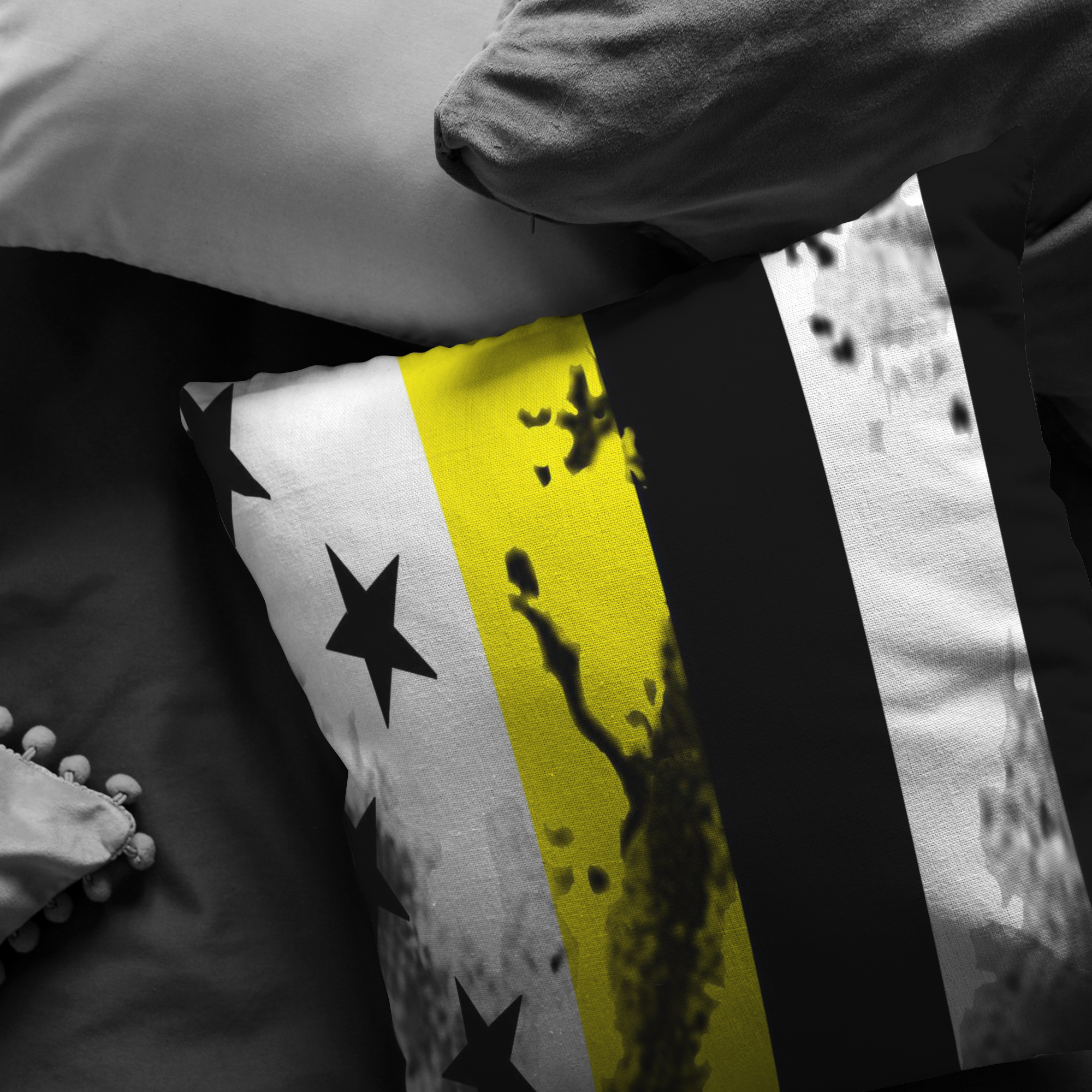 Thin Yellow Line Pillows