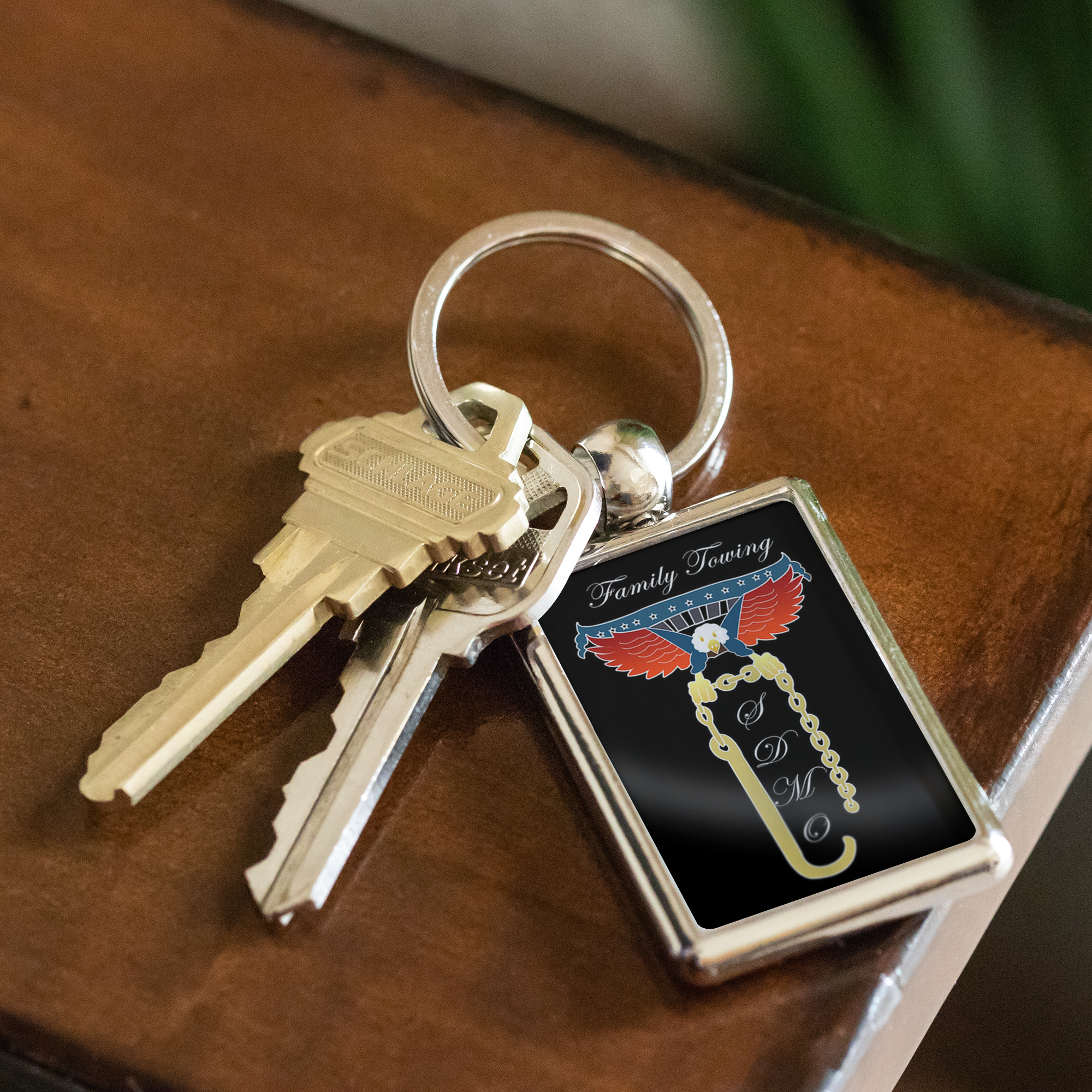 Towing Family Keychain