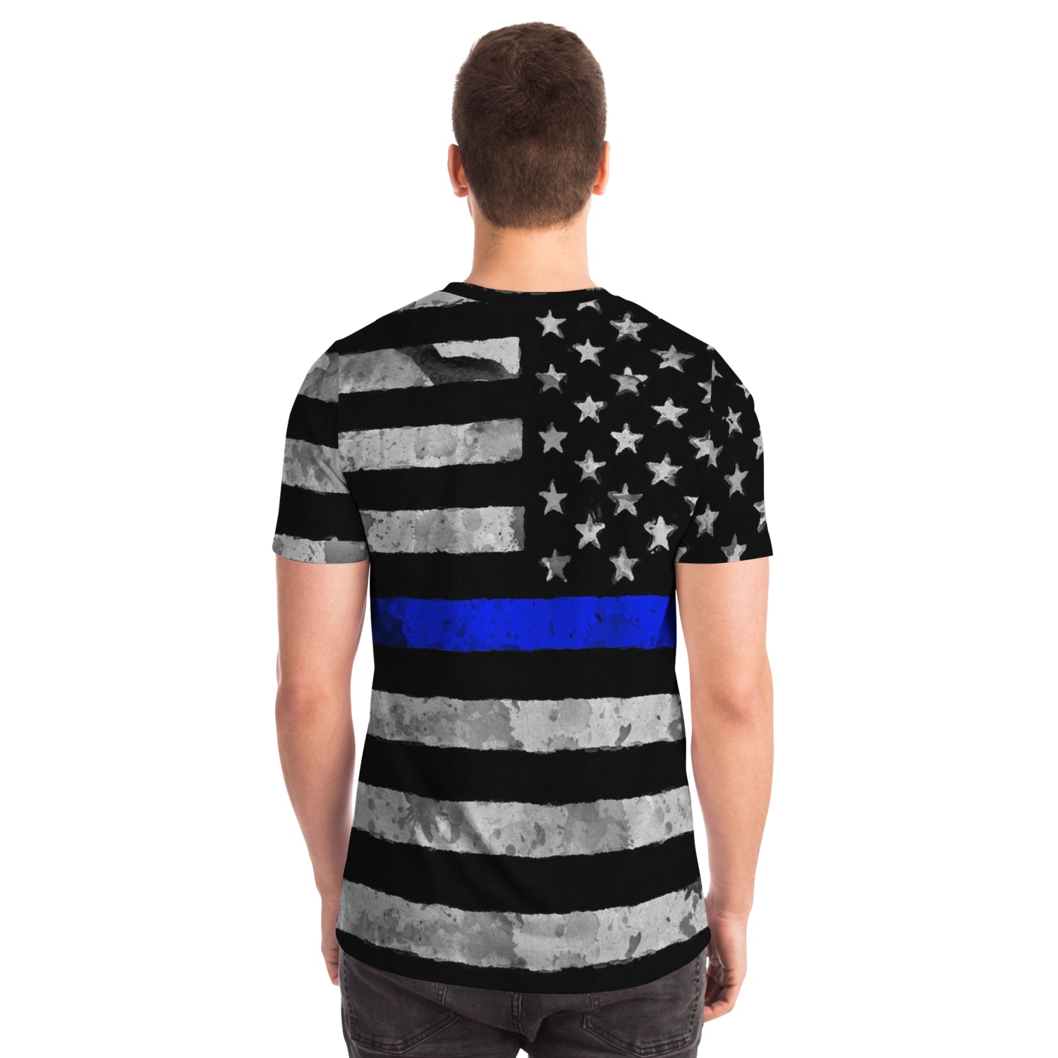 Thin Blue Line All Over Print Shirt