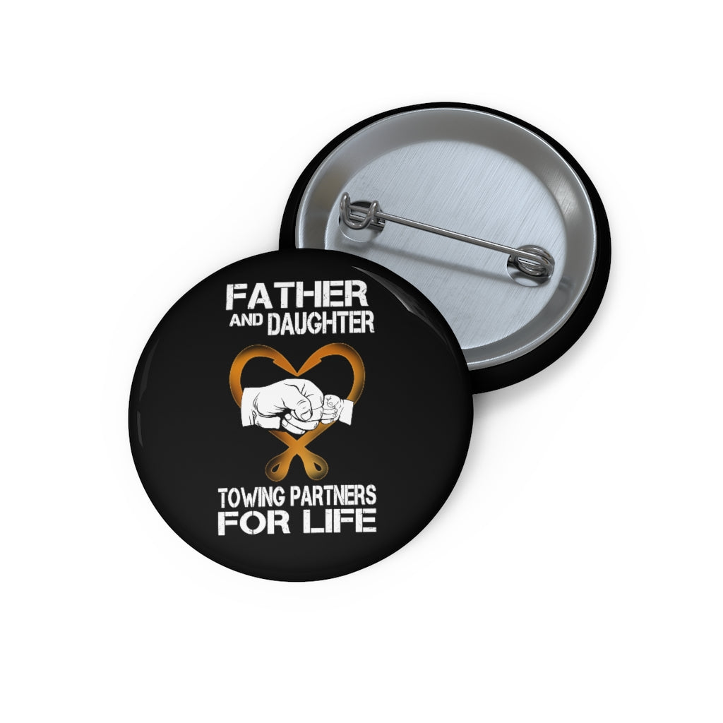 Father and Daughter Pin Buttons
