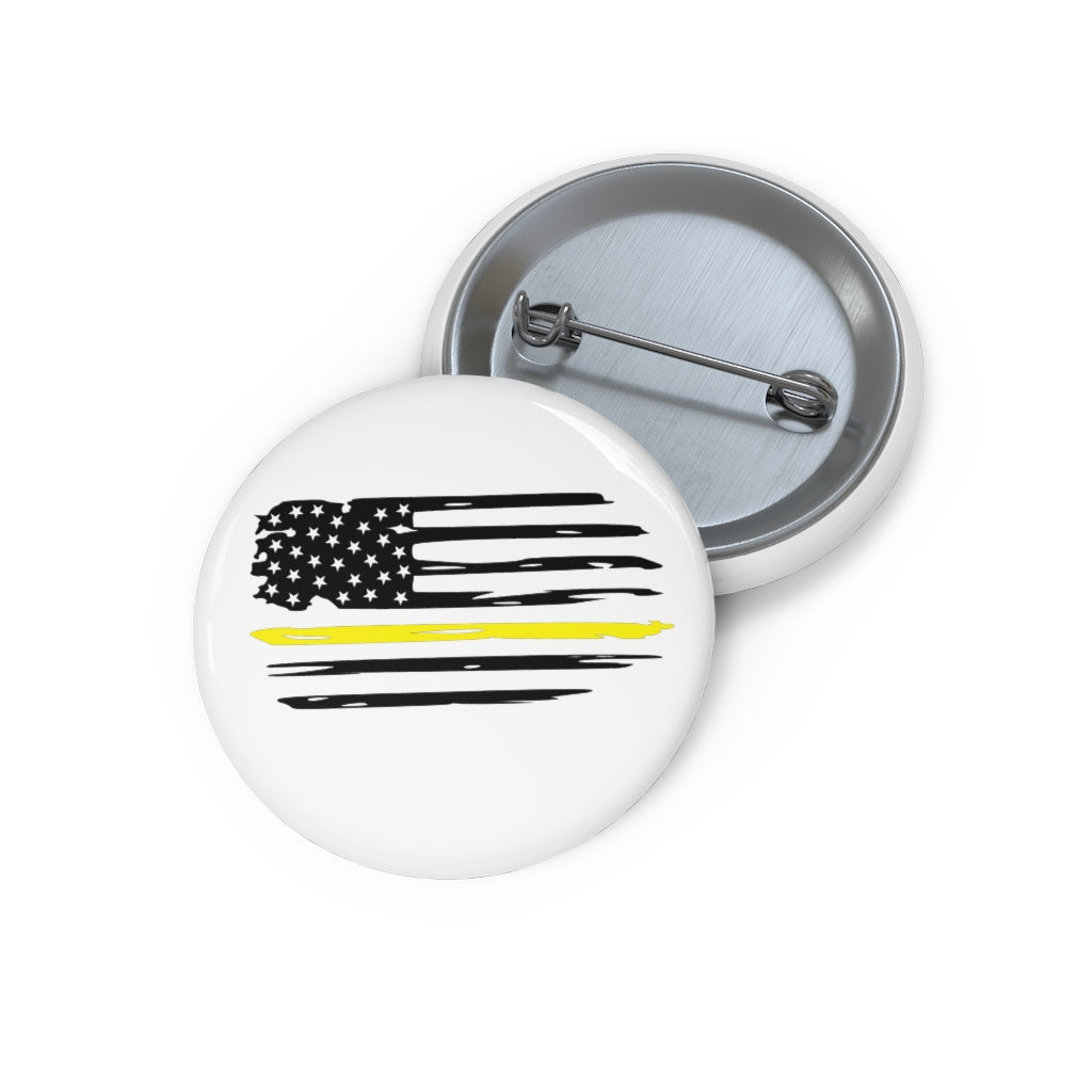 Thin Yellow Line Pin Buttons