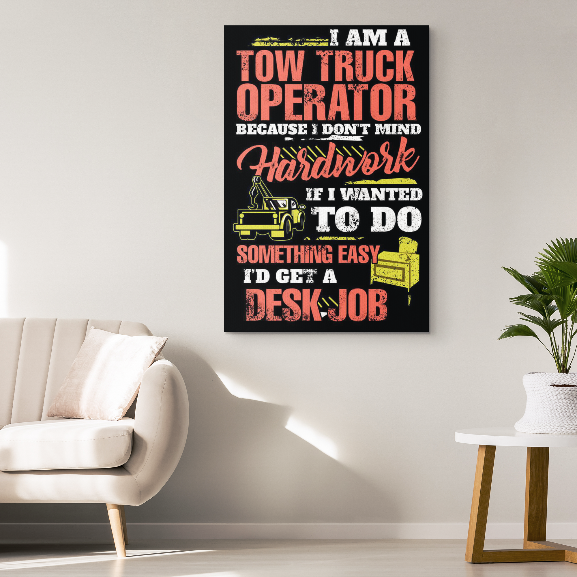 Proud Tow Truck Operator Canvas