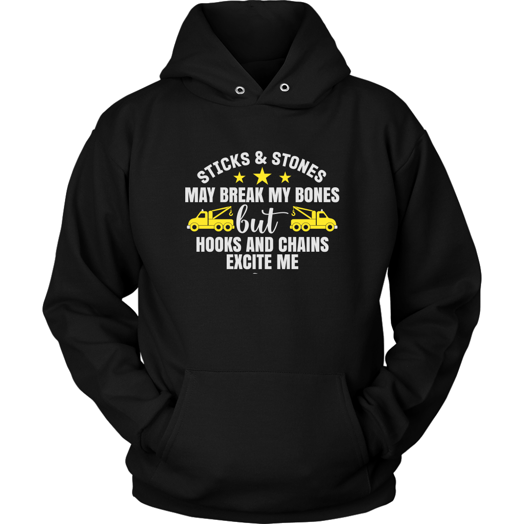 Hooks and Chains Excite Me Funny Tow Truck Driver Sayings