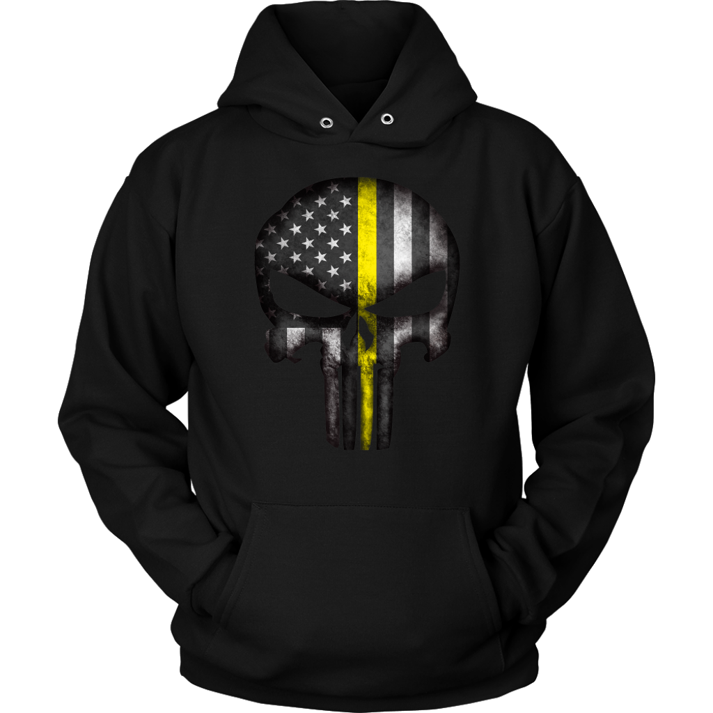 Thin Yellow Line Skull Shirt
