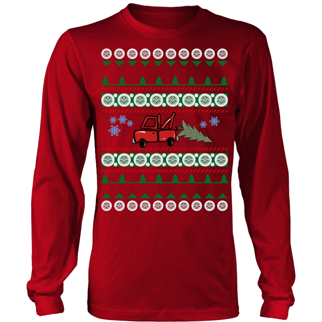 PROUD TOW TRUCK OPERATOR UGLY CHRISTMAS SWEATER