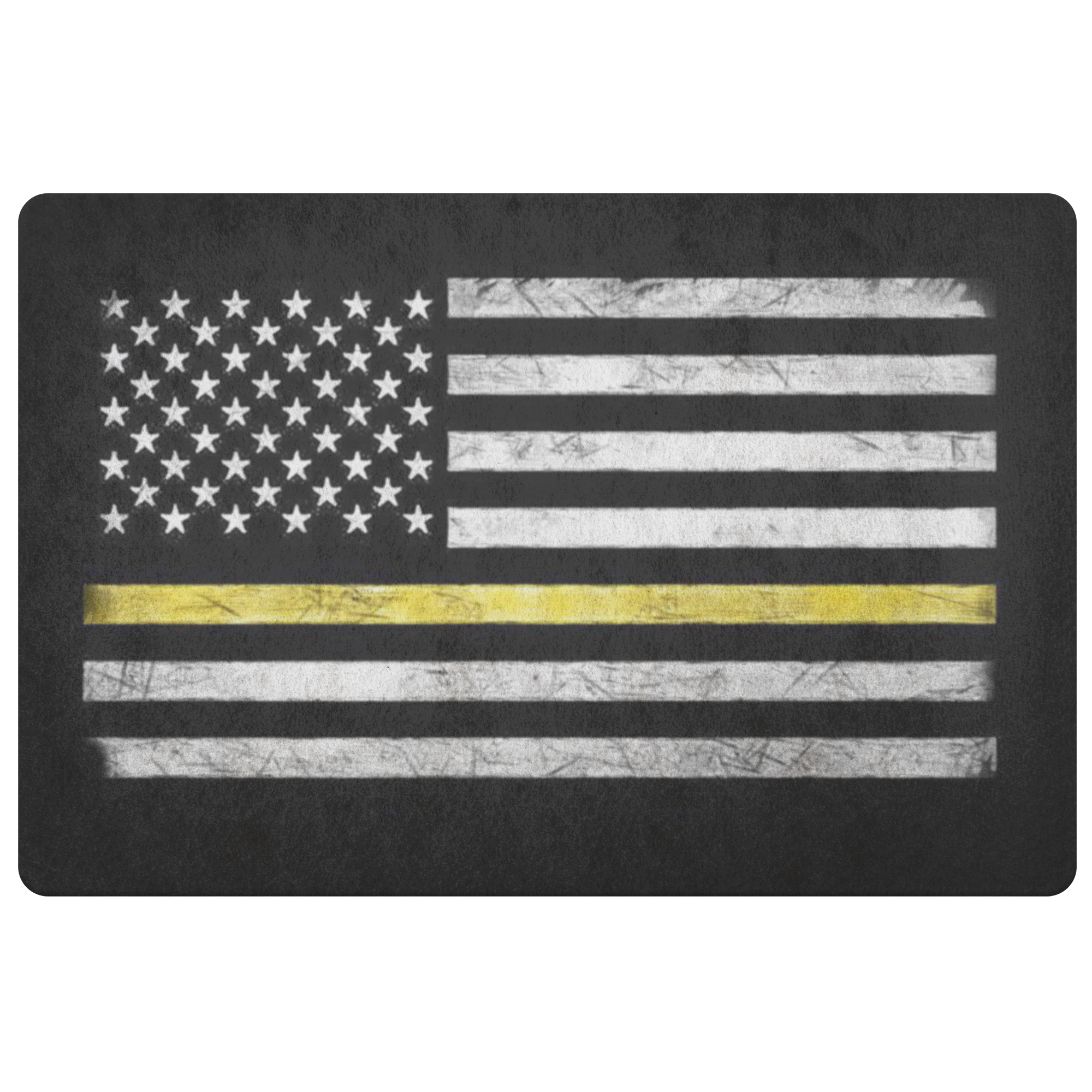 Thin Yellow Line Doormat