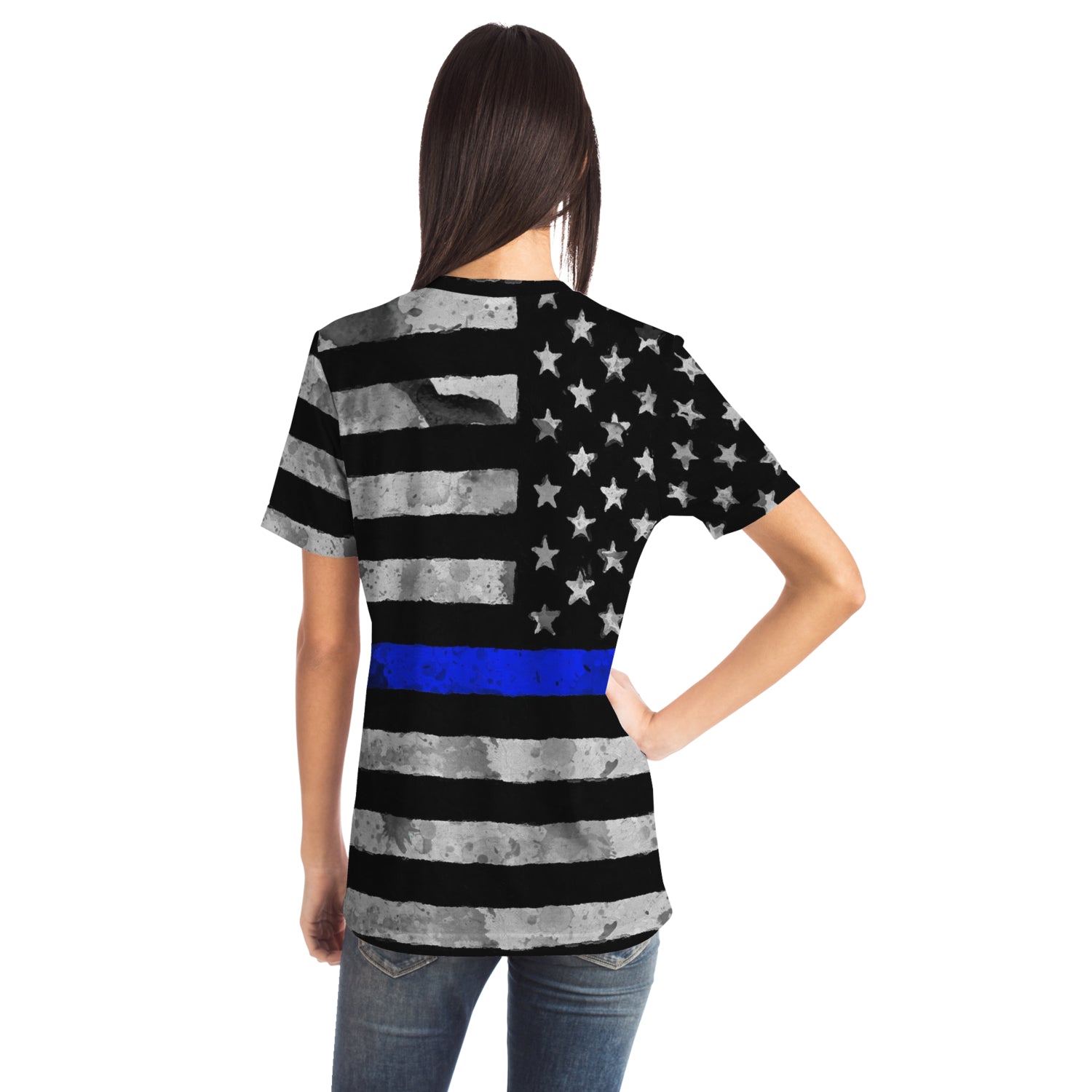 Thin Blue Line All Over Print Shirt