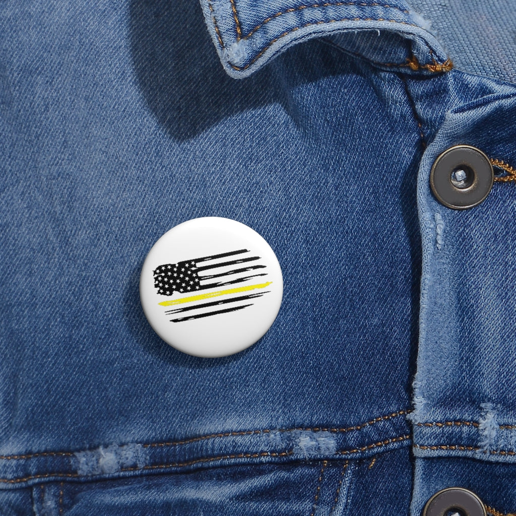 Thin Yellow Line Pin Buttons