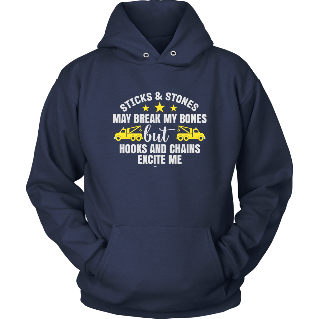 Hooks and Chains Excite Me Funny Tow Truck Driver Sayings
