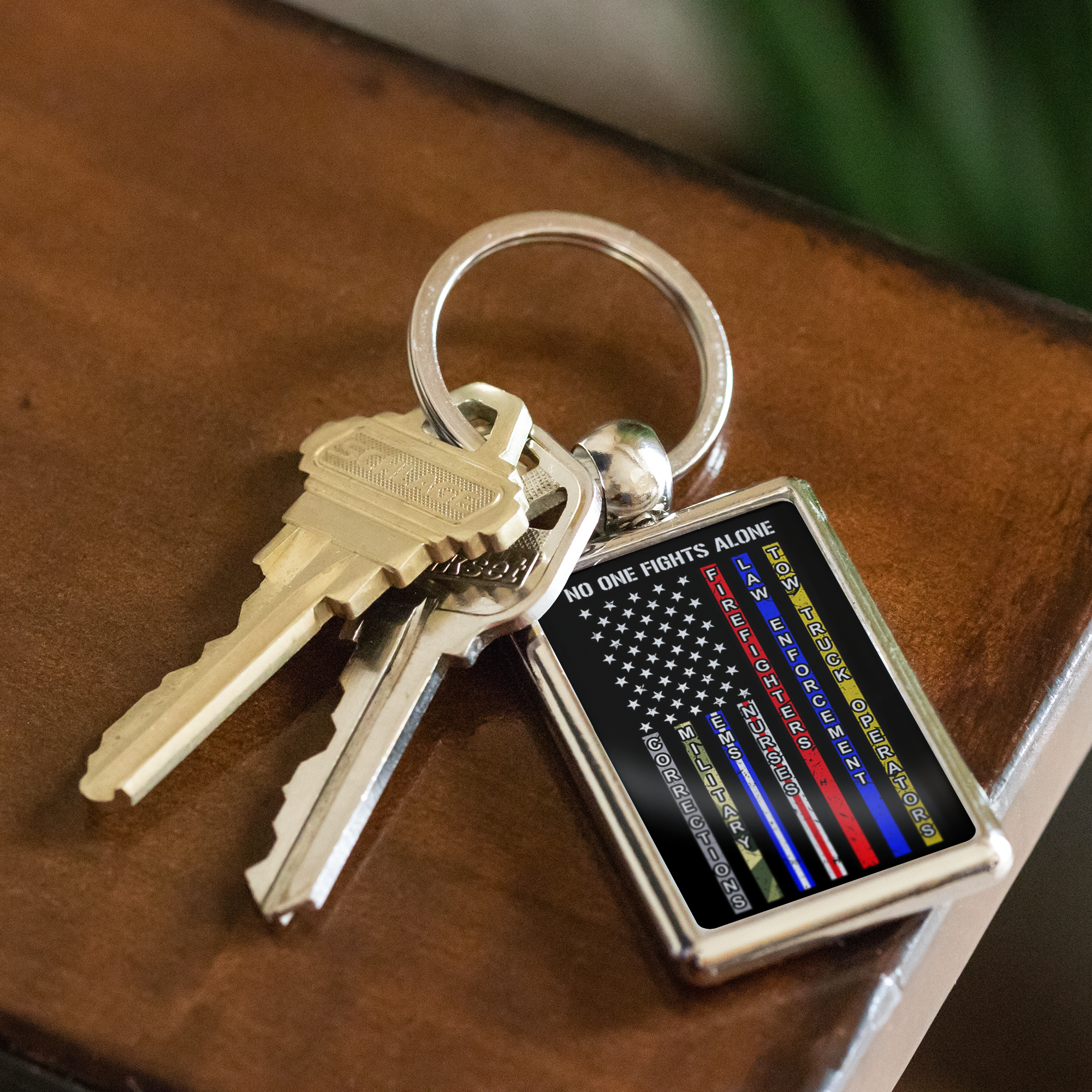 No One Fights Alone Keychain
