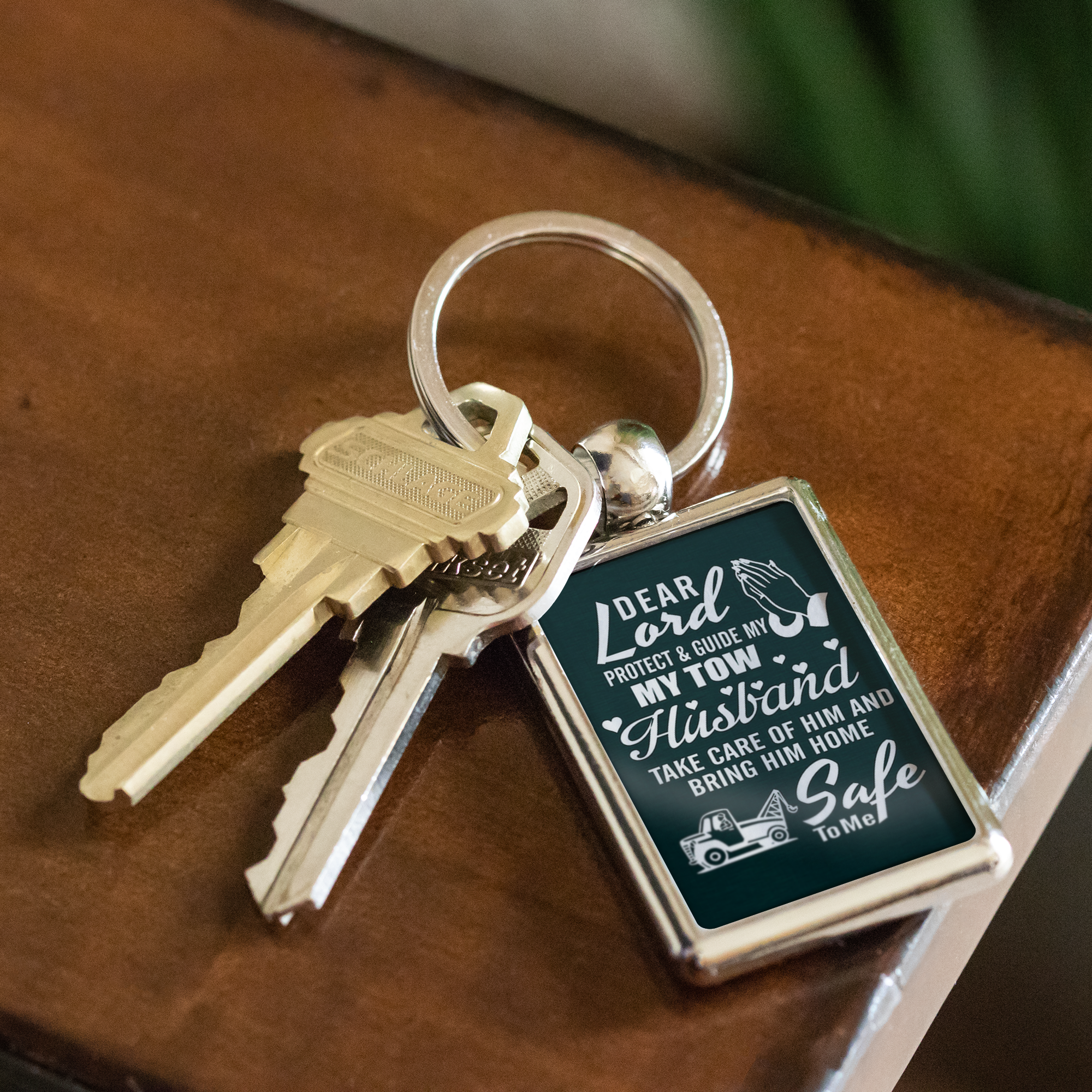 Proud Tow Wife Prayer Keychain