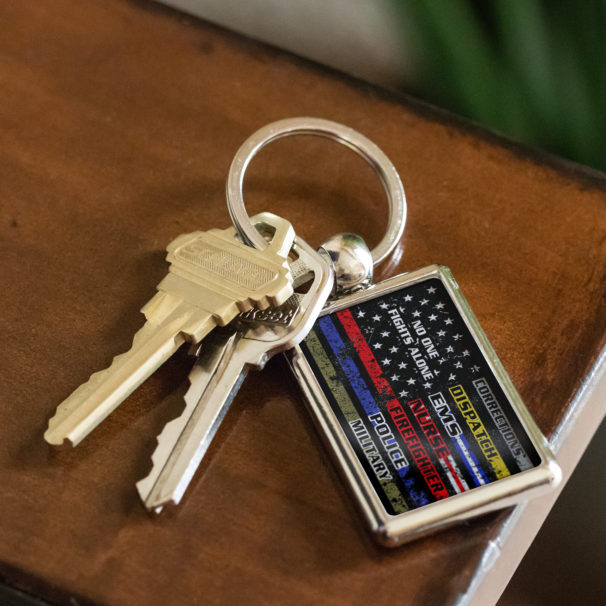 No One Fights Alone Keychain