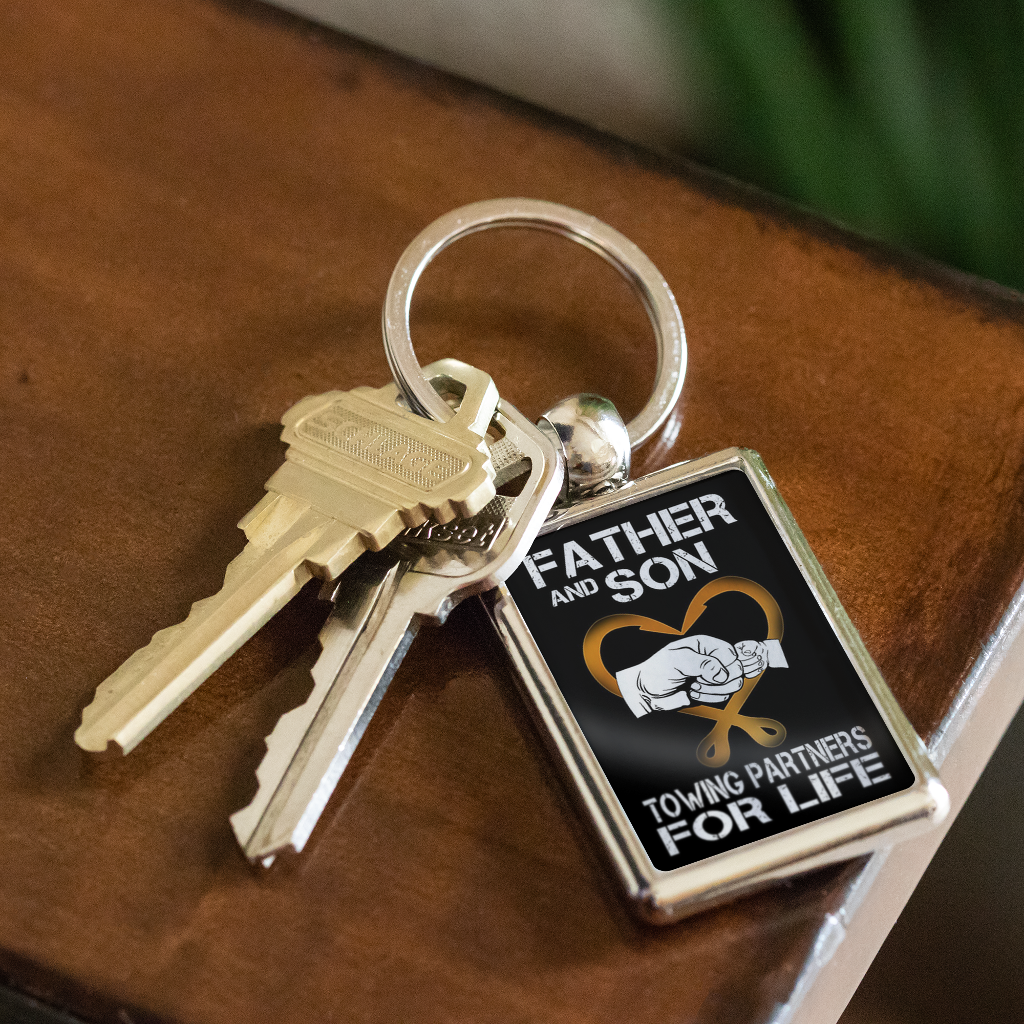 Towing Family Keychain