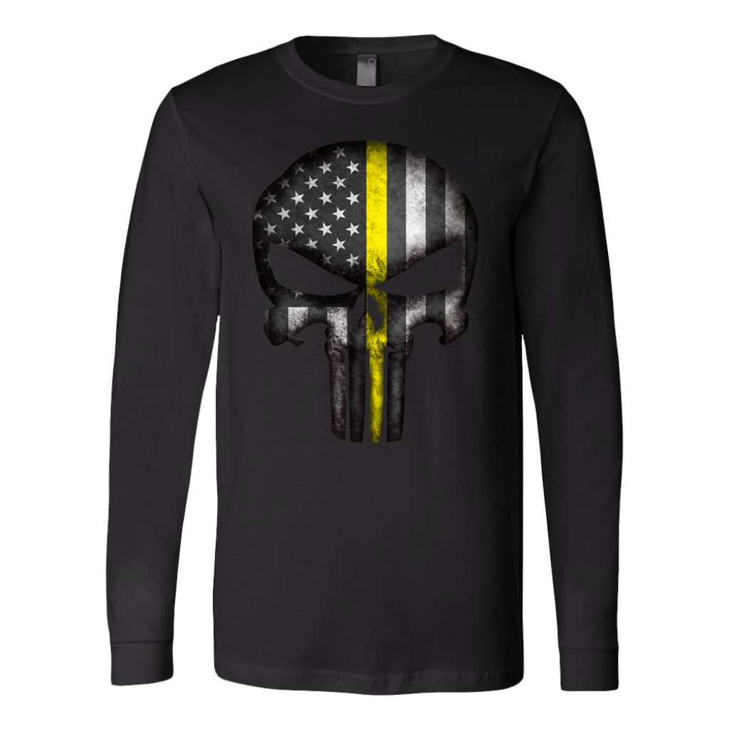 Thin Yellow Line Skull Shirt