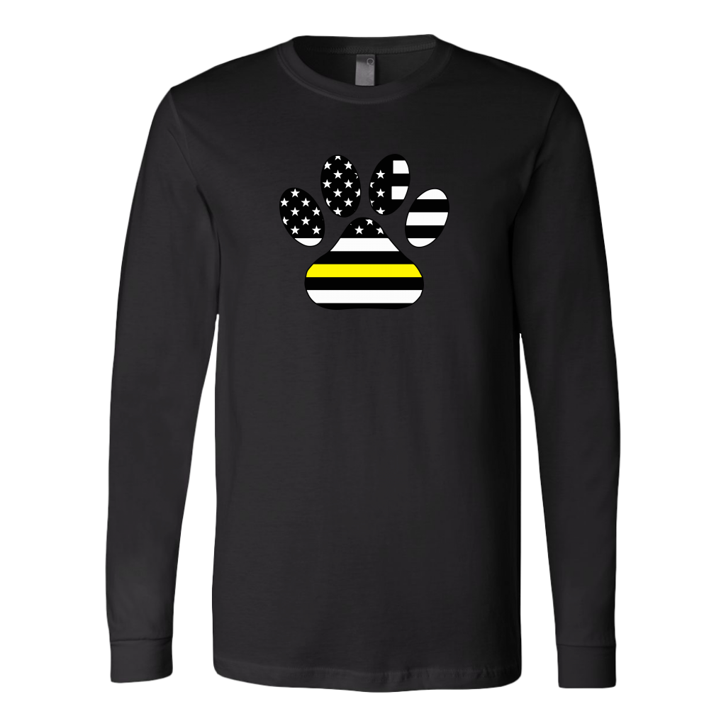 Thin Yellow Line Paw Print Shirt