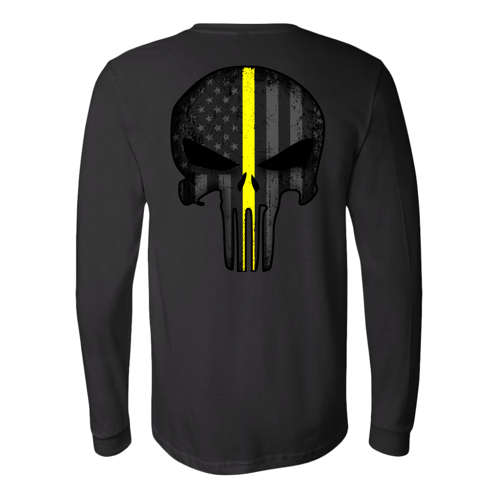 Thin Yellow Line Skull Double Side Shirt