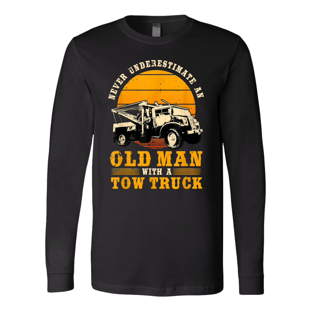 Never Understimate An Old Man With A Tow Truck Unisex Hoodie