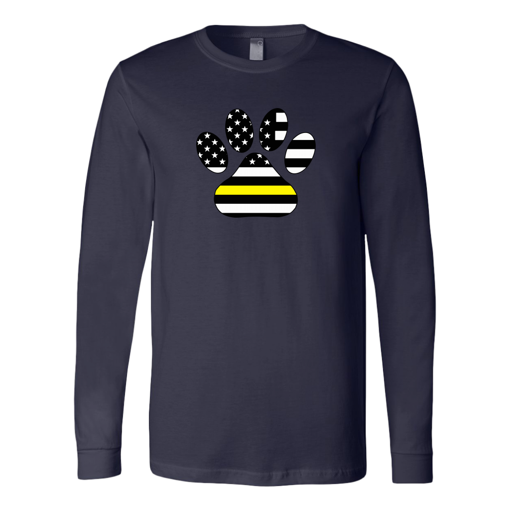 Thin Yellow Line Paw Print Shirt