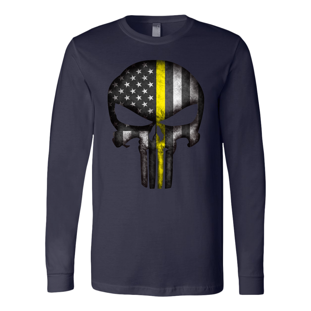 Thin Yellow Line Skull Shirt
