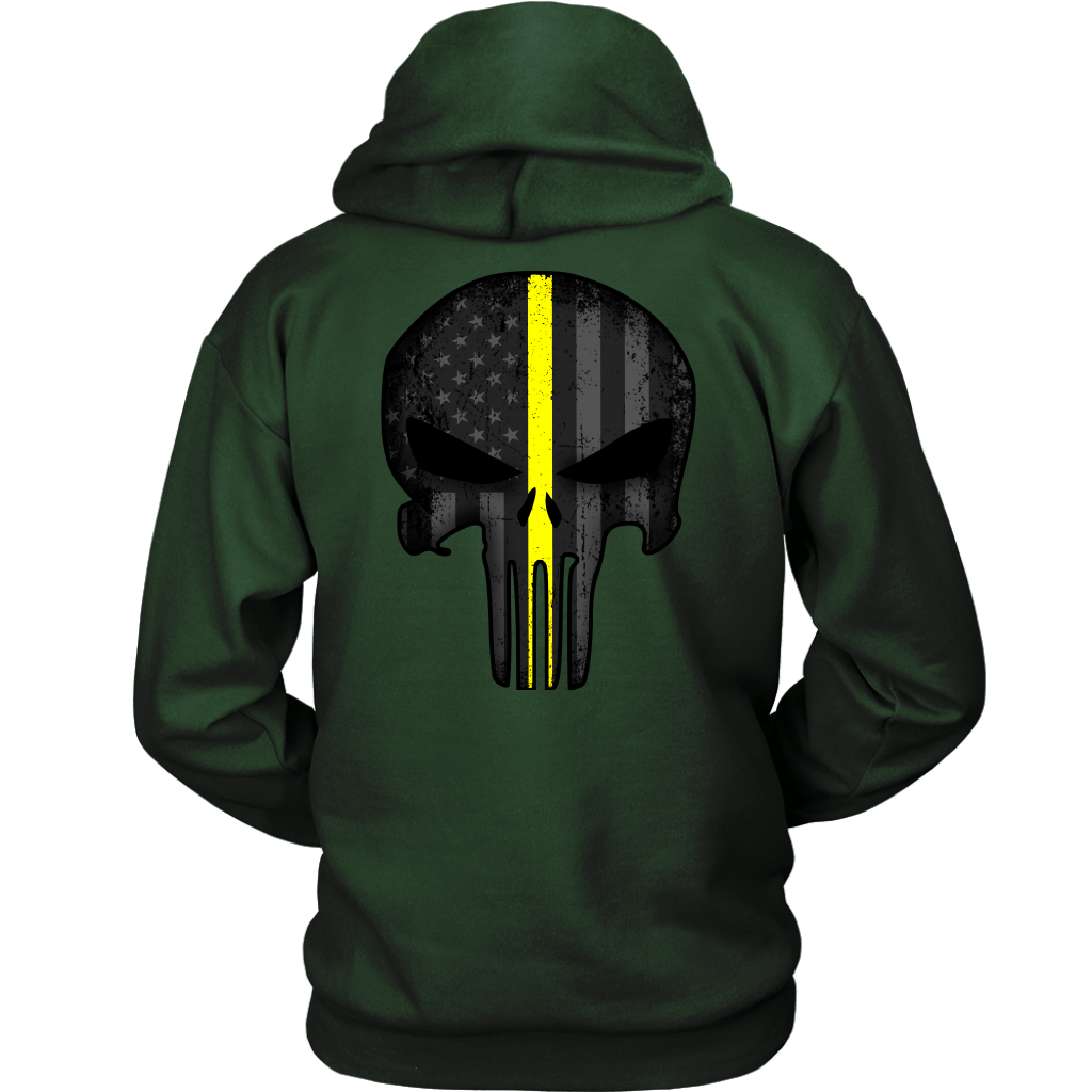 Thin Yellow Line Skull Double Side Shirt