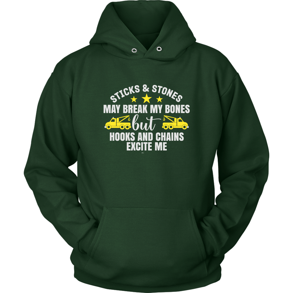 Hooks and Chains Excite Me Funny Tow Truck Driver Sayings