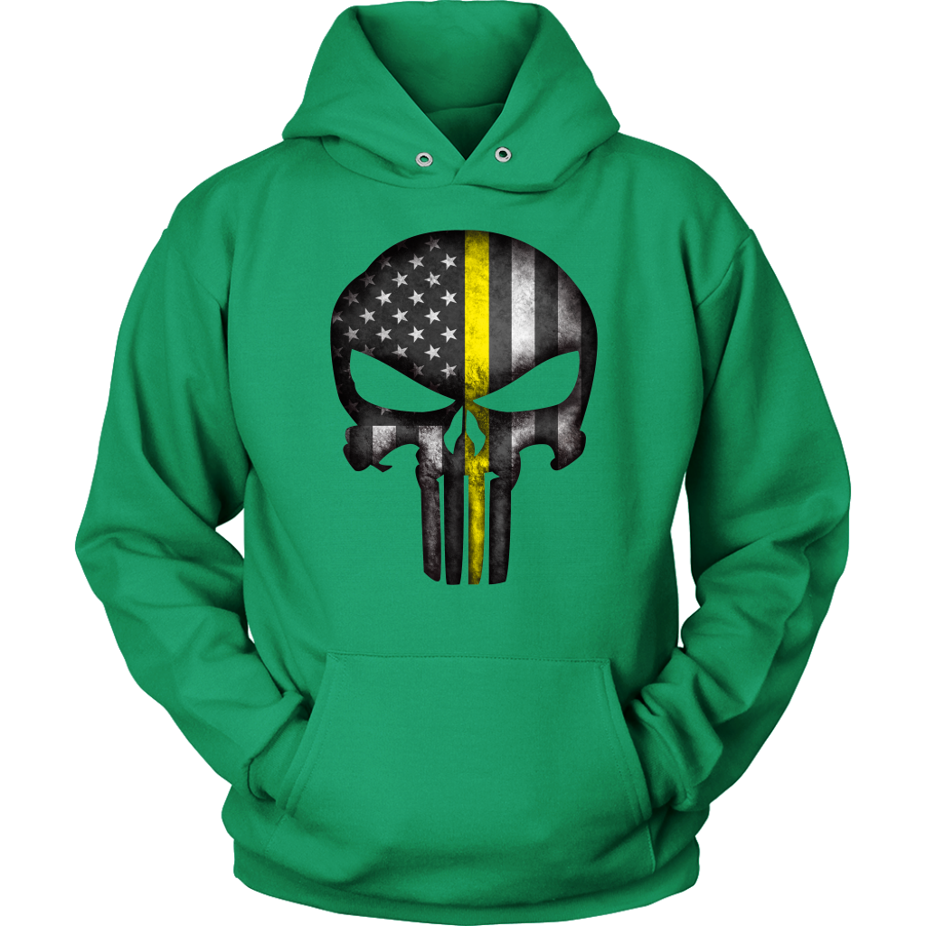 Thin Yellow Line Skull Shirt