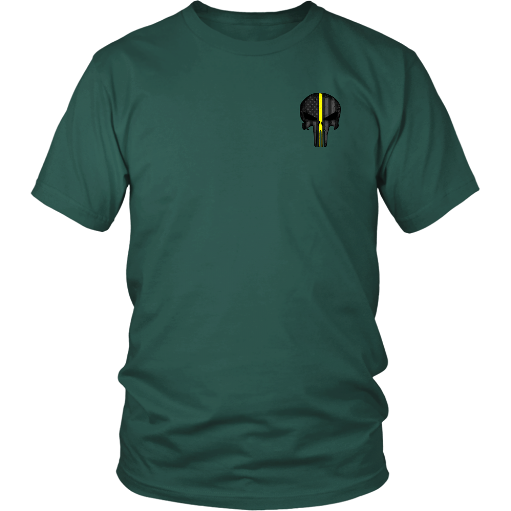 Thin Yellow Line Skull Double Side Shirt