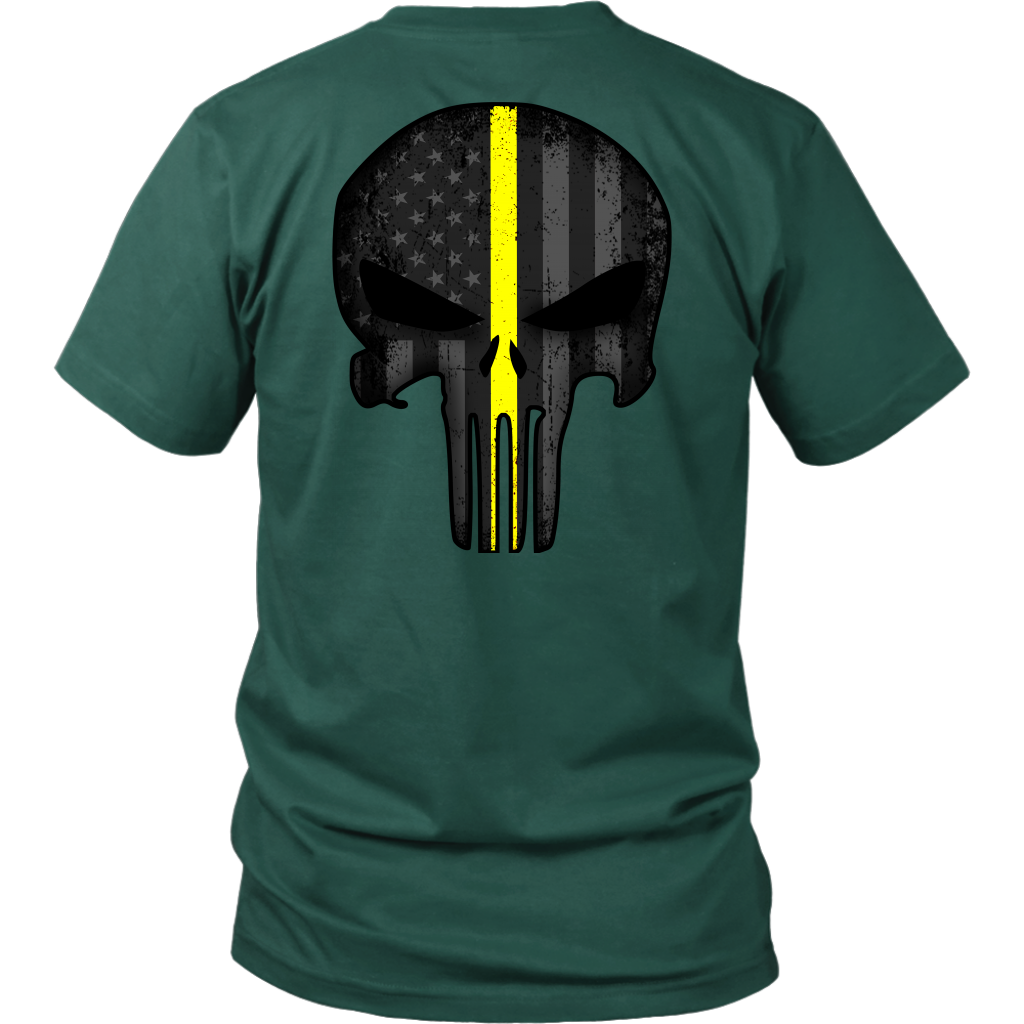 Thin Yellow Line Skull Double Side Shirt