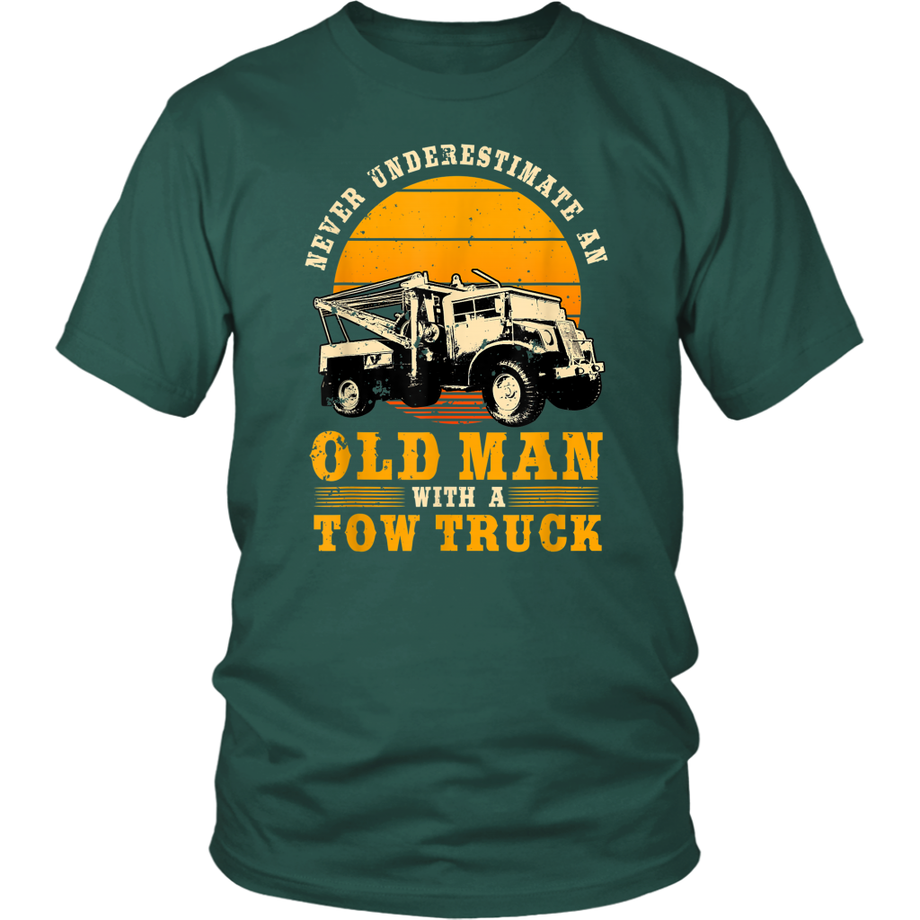 Never Understimate An Old Man With A Tow Truck Unisex Hoodie