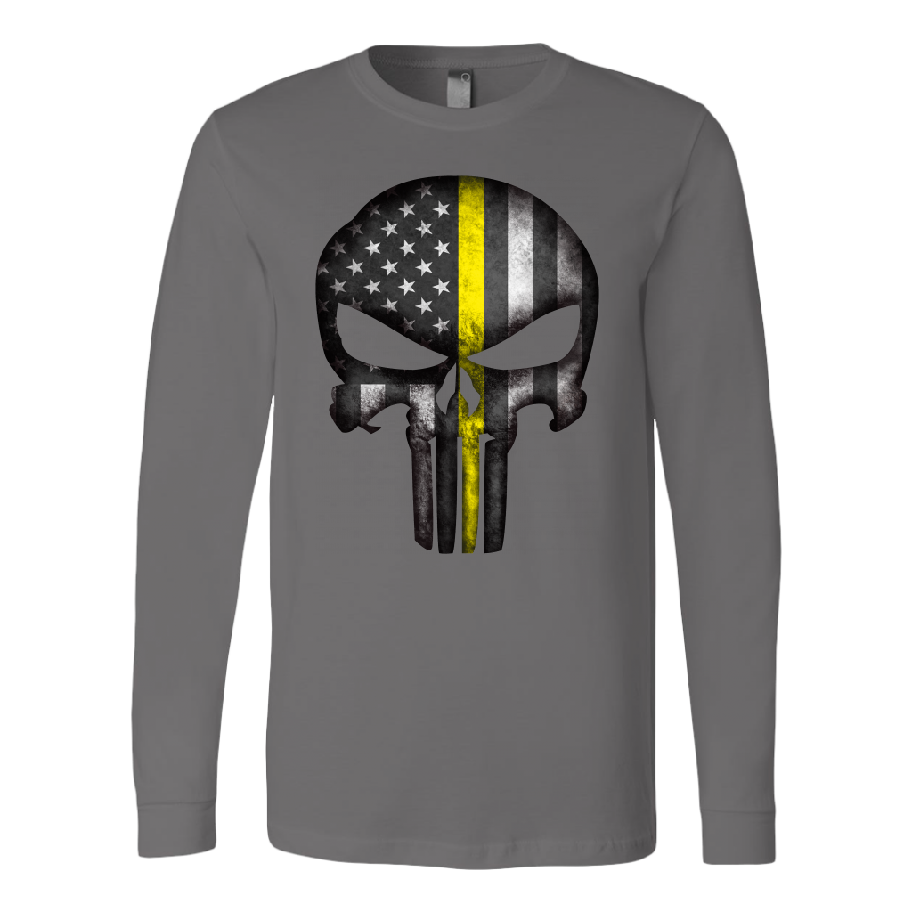 Thin Yellow Line Skull Shirt