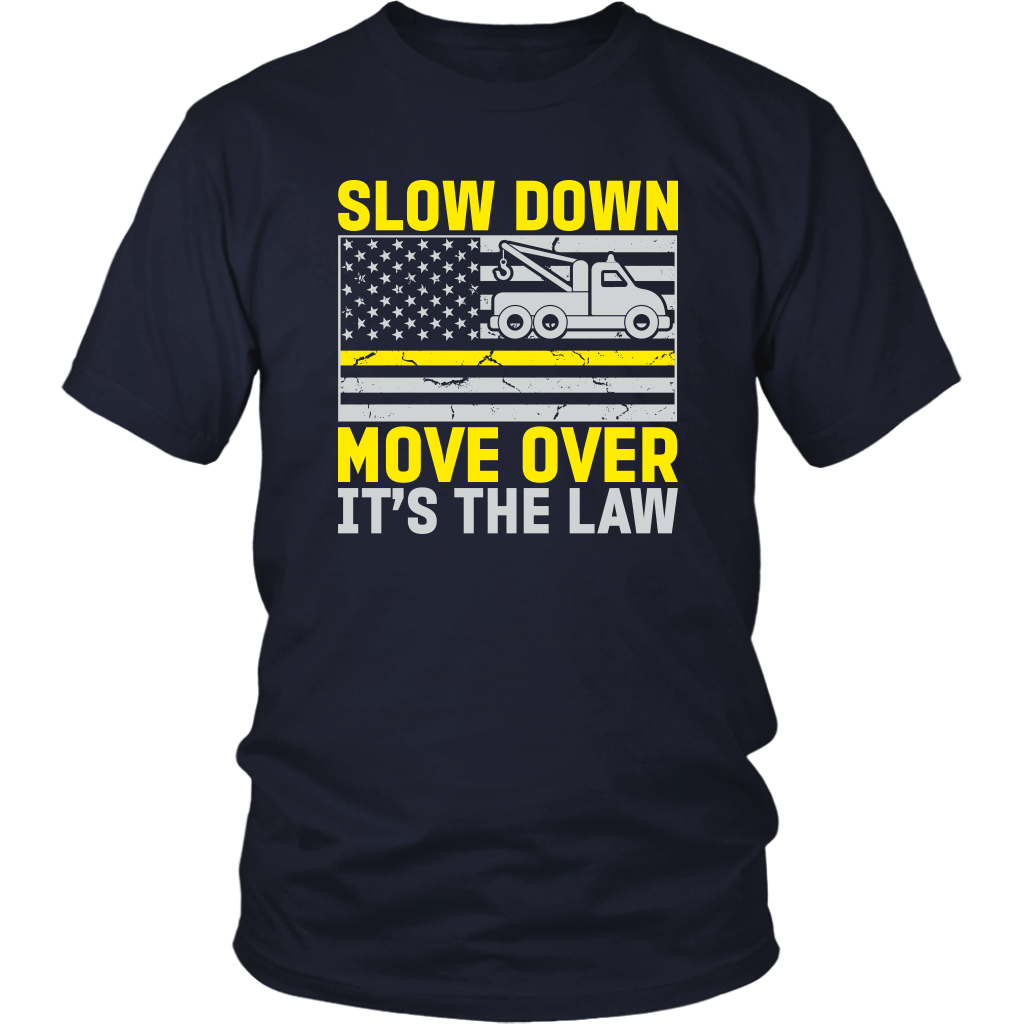 US Flag Thin Yellow Line Tow Truck Driver