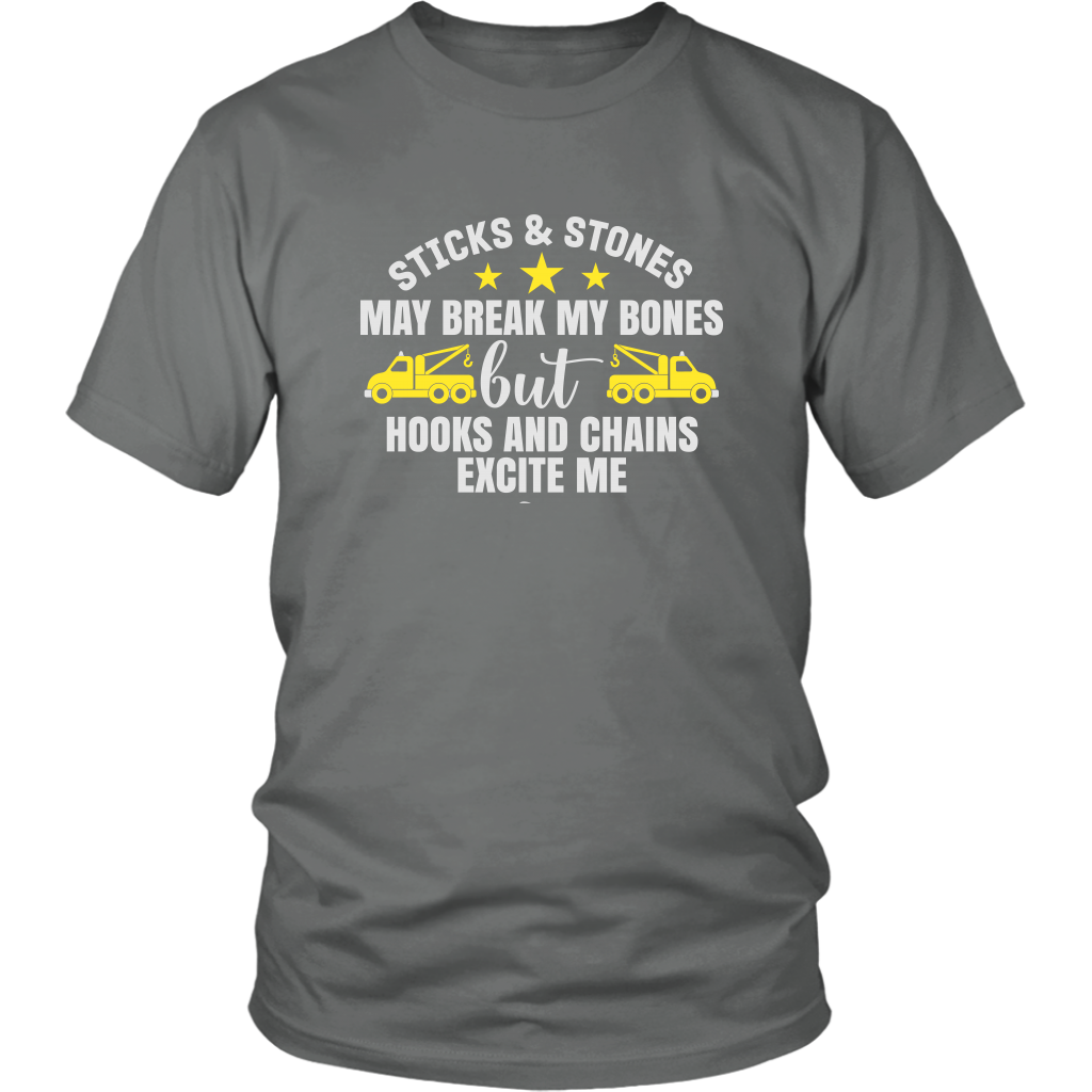 Hooks and Chains Excite Me Funny Tow Truck Driver Sayings