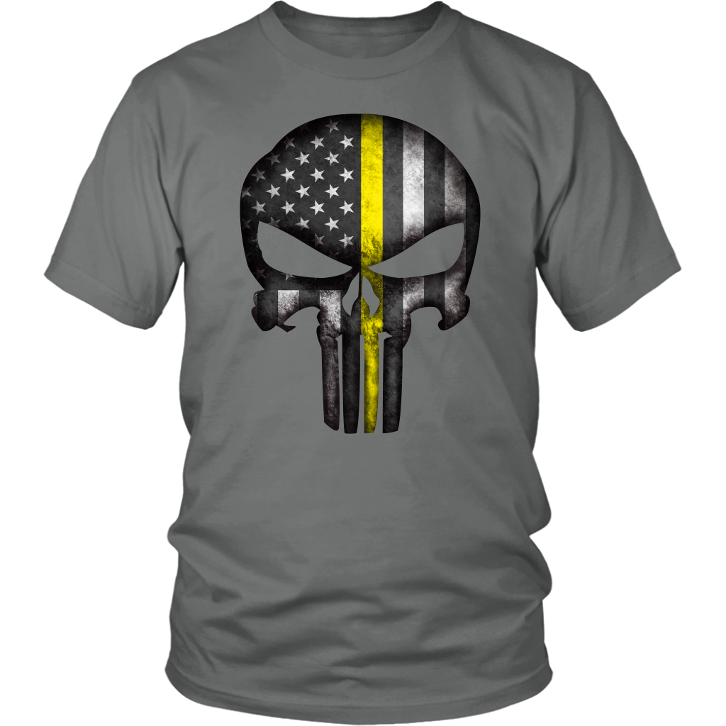 Thin Yellow Line Skull Shirt