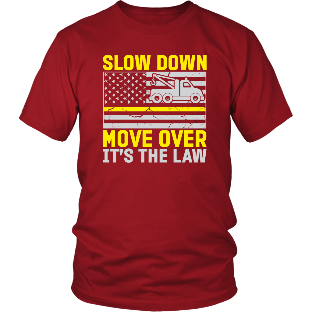 US Flag Thin Yellow Line Tow Truck Driver