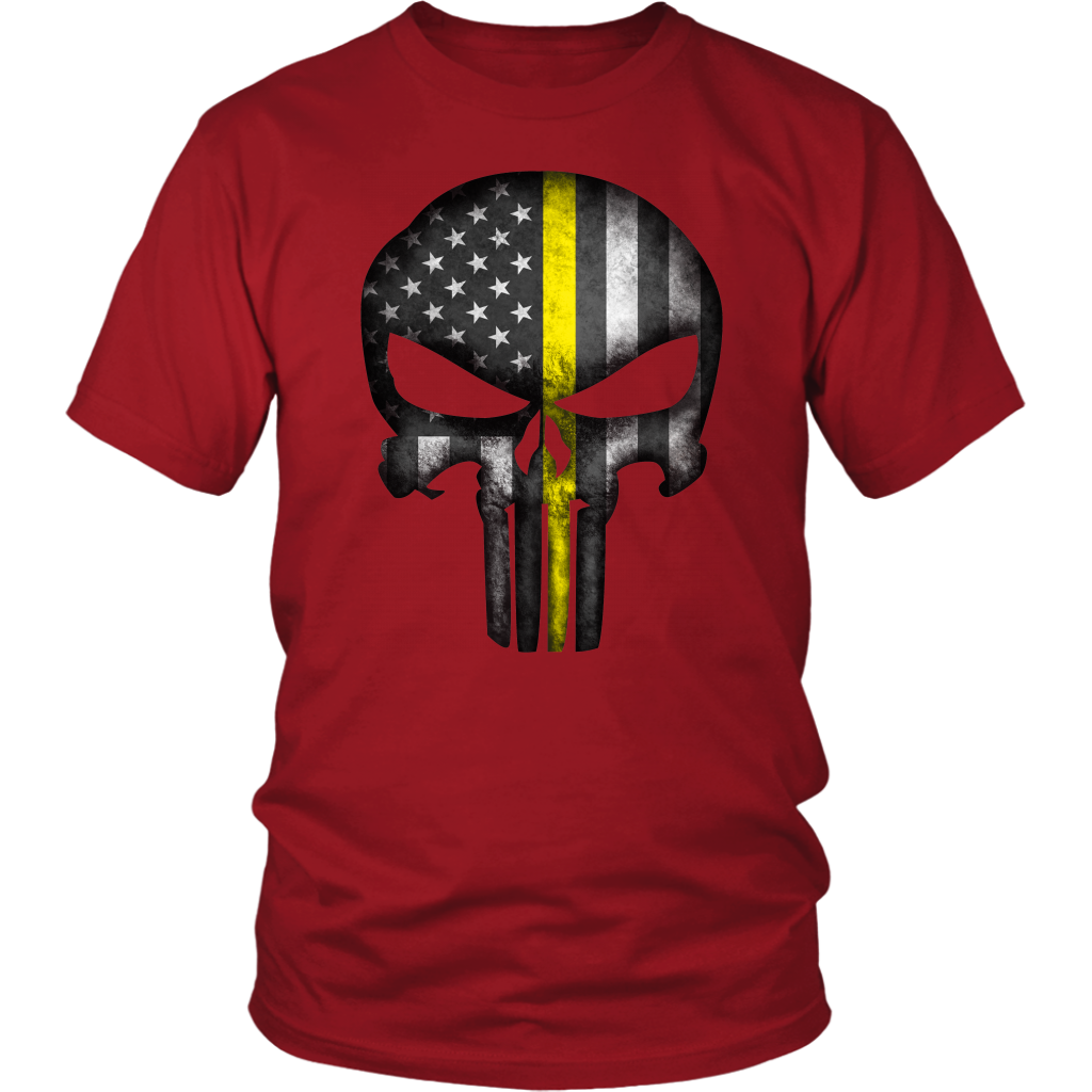 Thin Yellow Line Skull Shirt