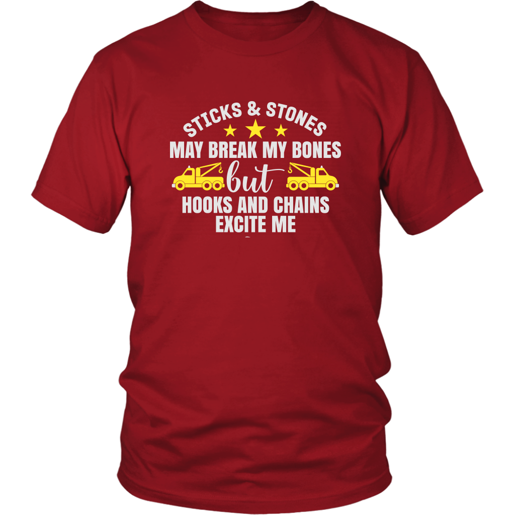 Hooks and Chains Excite Me Funny Tow Truck Driver Sayings