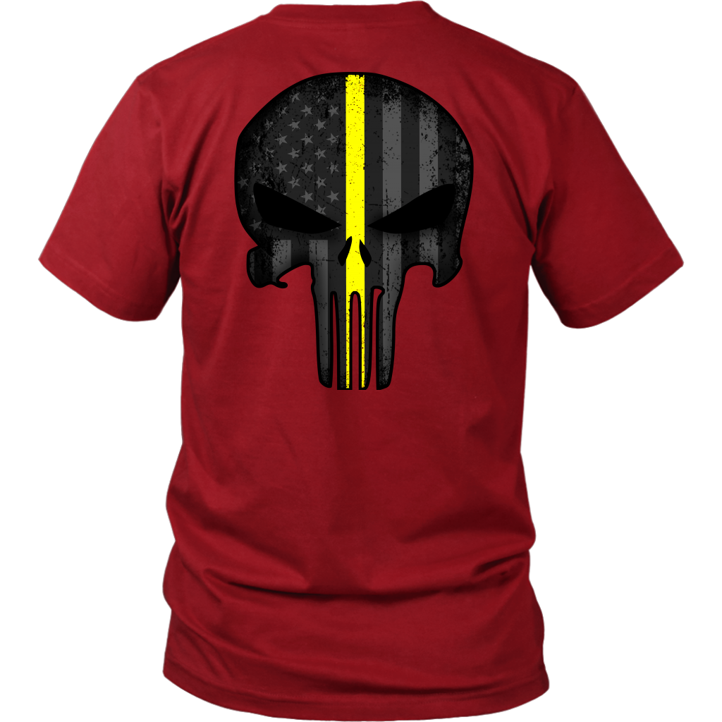 Thin Yellow Line Skull Double Side Shirt