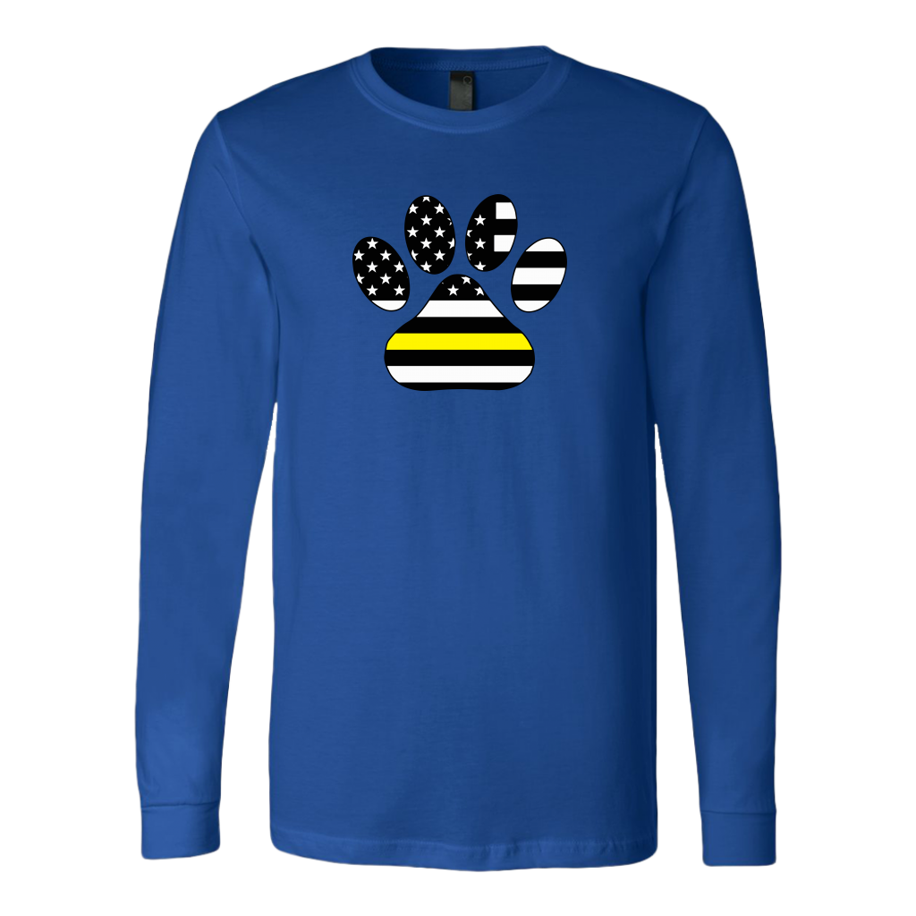 Thin Yellow Line Paw Print Shirt