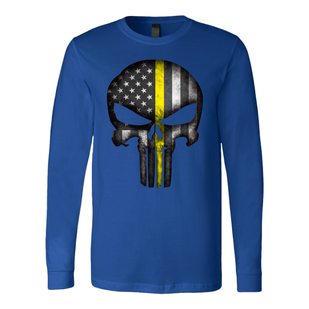 Thin Yellow Line Skull Shirt