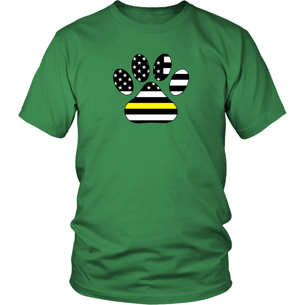 Thin Yellow Line Paw Print Shirt