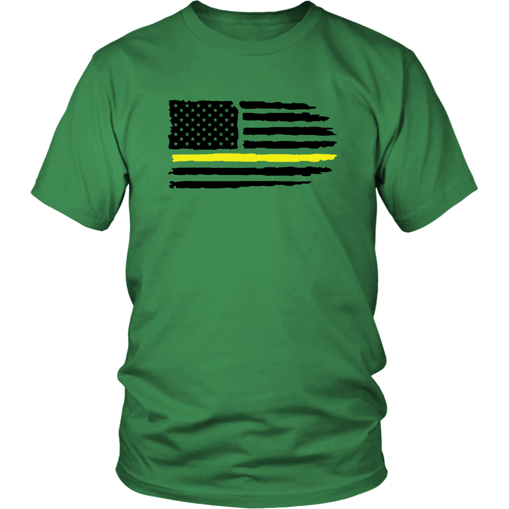 Thin Yellow Line Usa Flag