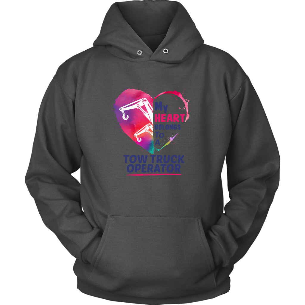 My Heart belongs to a Tow Truck Operator Hoodie