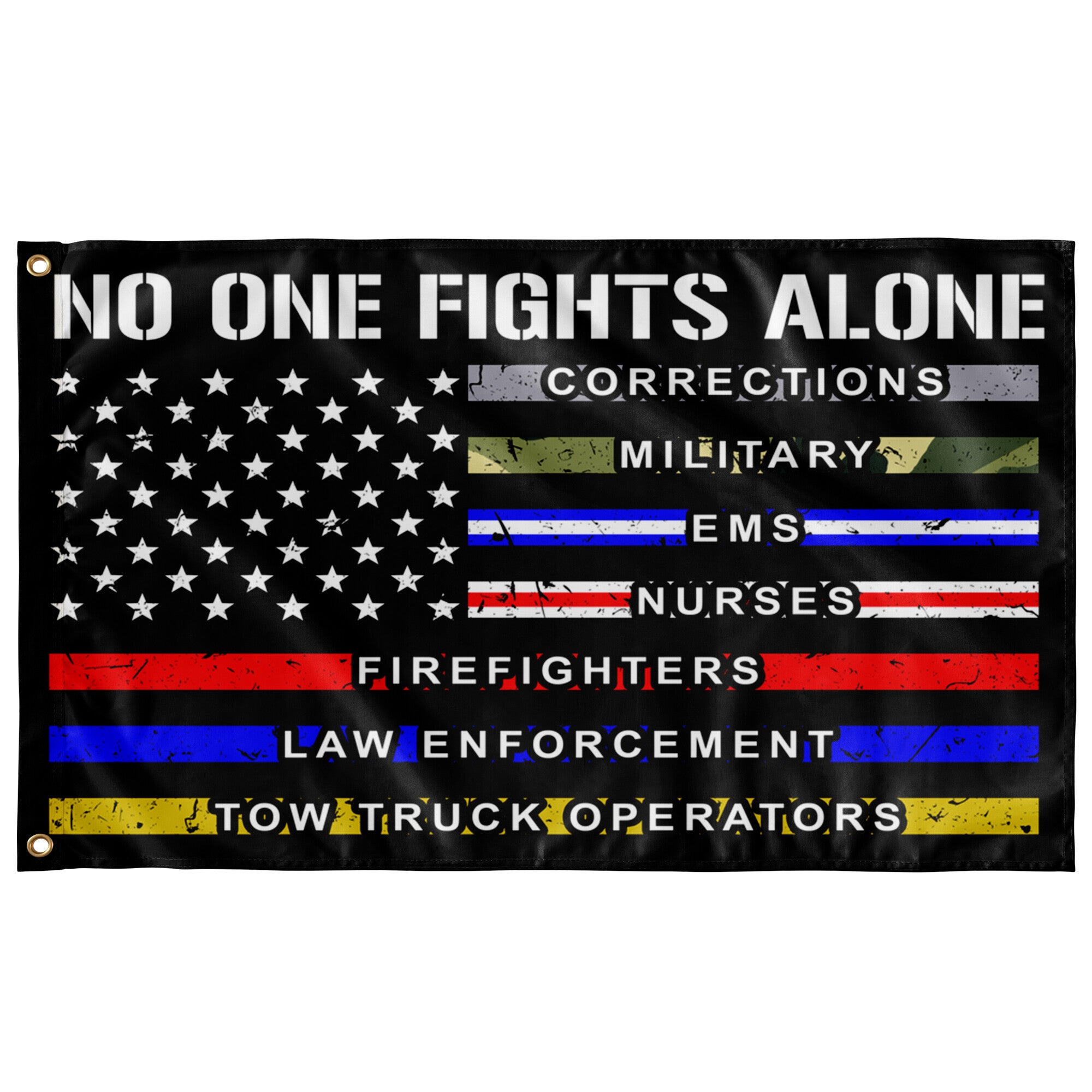 No One Fights Alone Flag