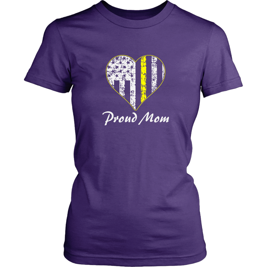 Proud Dispatcher Mom Thin Yellow Line Shirt