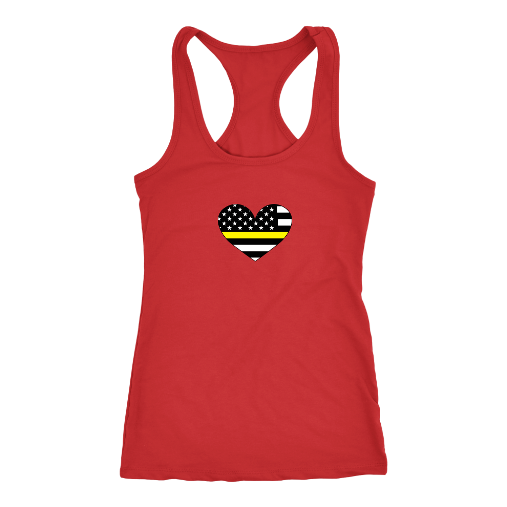 Thin Yellow Line Heart Shirt