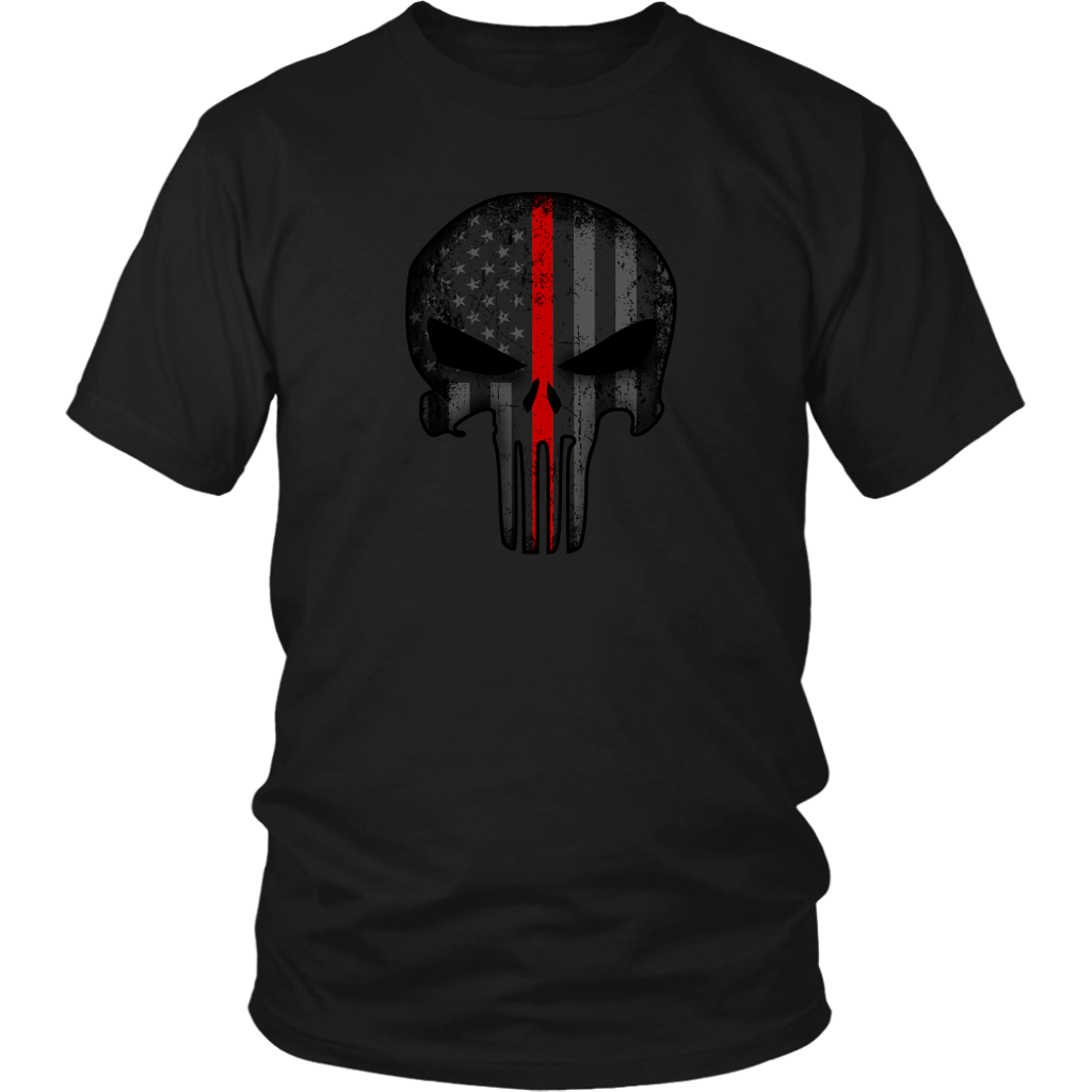 Thin Red Line Skull Shirt