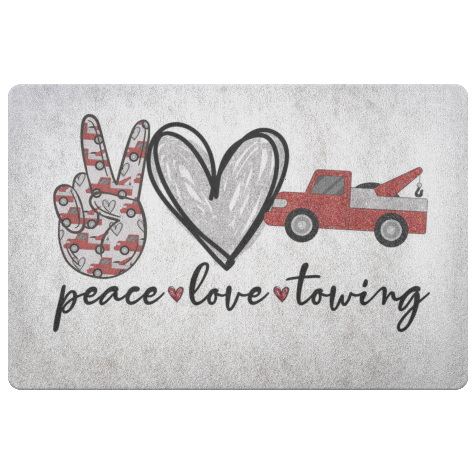 Peace Love Towign Doormat